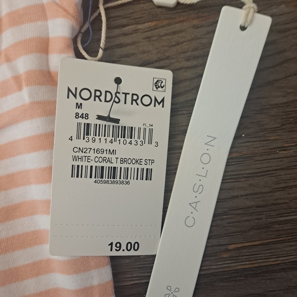 NWT Caslon Pink Striped T-shirt Size Medium - Picture 5 of 9
